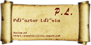 Pásztor Lívia névjegykártya
